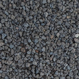 Midwest Hearth black lava rocks, 1/4-inch size for planter drainage.