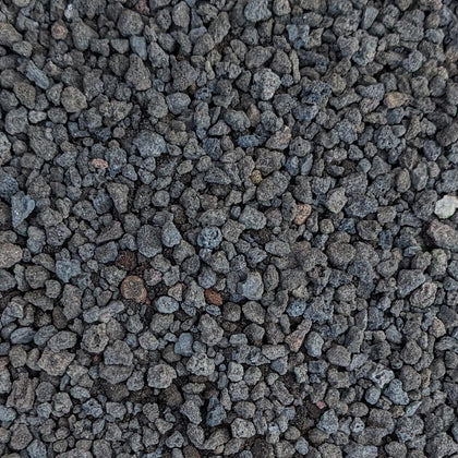 Midwest Hearth black lava rocks, 1/4-inch size for planter drainage.
