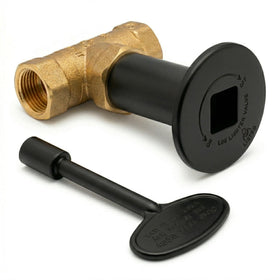 Midwest Hearth brass ball valve for fire pits with smooth 1/4-turn operation