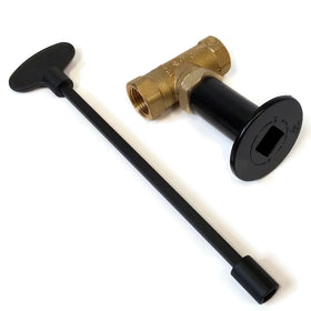 Midwest Hearth gas fire pit key valve kit in flat-black packaging for easy setup