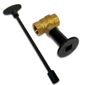 Midwest Hearth gas fire pit key valve kit in flat black, ready for outdoor ambiance.