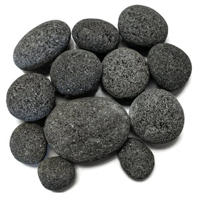 Midwest Hearth lava stones for gas fire pits, 3-5 inch size creates a dramatic flame bed.