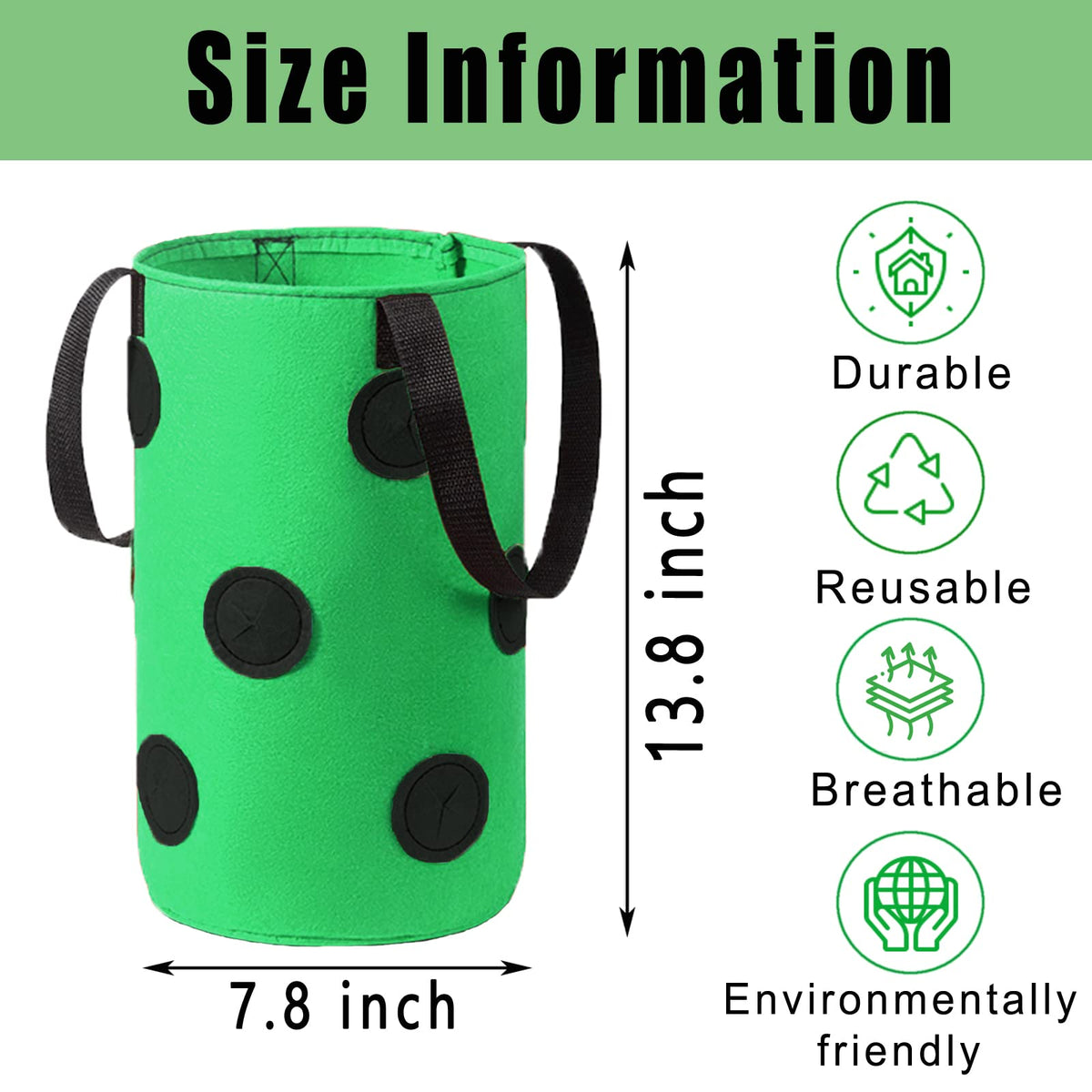 Miewslan 3 gallon grow bags hanging for easy balcony gardening