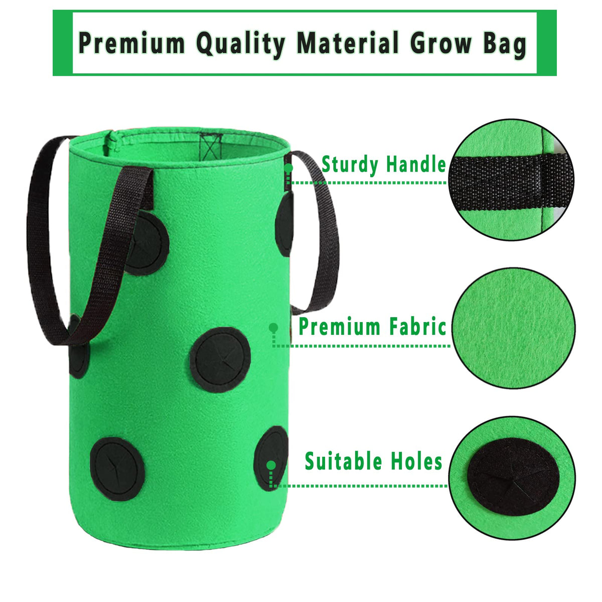 Miewslan 3-gallon planting bag made of breathable fabric.
