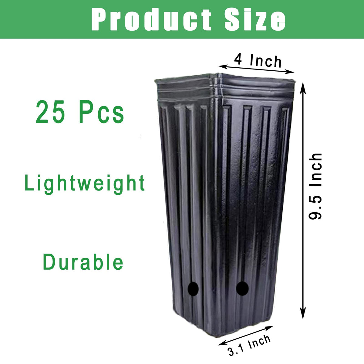 Miewslan 9.8-inch tall tree pot viewed from top opening for easy seedling transfer.