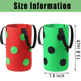 Miewslan upside-down tomato grow bag in green-red colors.