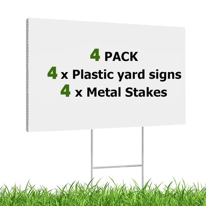 MIFANS 4-pack yard signs for open houses, robust and highly visible in outdoor settings.