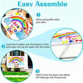 MIFANS weatherproof corrugated plastic material resists sun and rain for lasting messages.