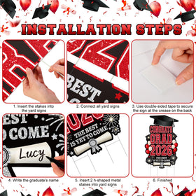 Mifoci eight adhesive panels for extra reinforcement of the yard sign