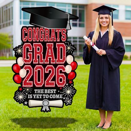 Mifoci Class of 2026 yard sign 47x30 inches for outdoor graduation decor