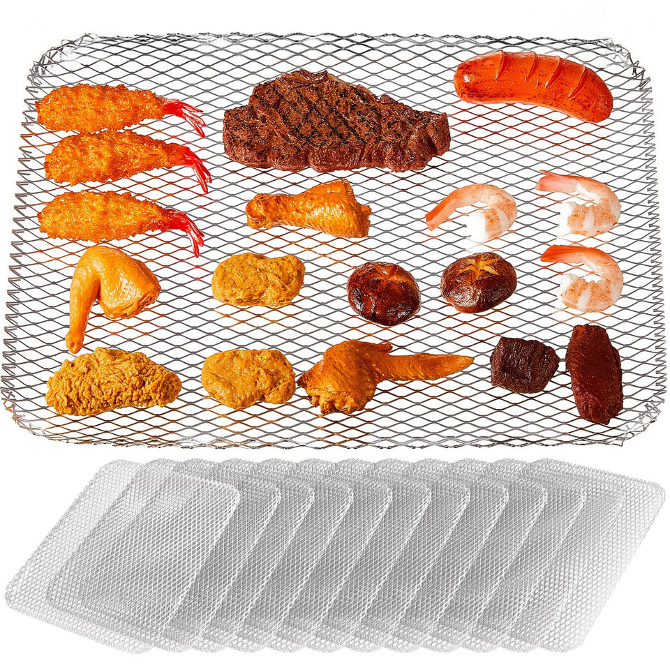 Mifoci disposable grill topper on 16x12 inch grate for quick cleanup