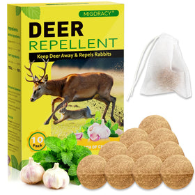 Migdracy Deer & Rabbit Repellent Balls protect garden beds with a plant-based scent barrier.