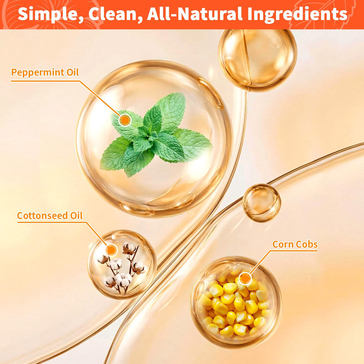 Migdracy plant-based peppermint oil ball close-up showing natural formula