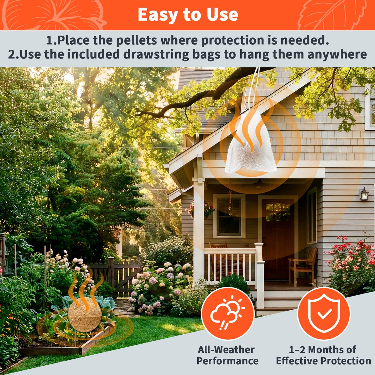 Migdracy outdoor garden placement ball used to curb pest activity