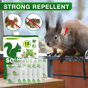 Migdracy Squirrel Repellent Pouch hanging setup for easy garden protection.