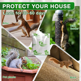 Migdracy Squirrel Repellent Pouch outdoors in use for yard protection.