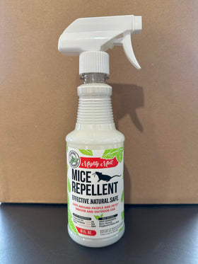 Packaging of Mighty Mint Peppermint Oil Mouse Repellent Spray