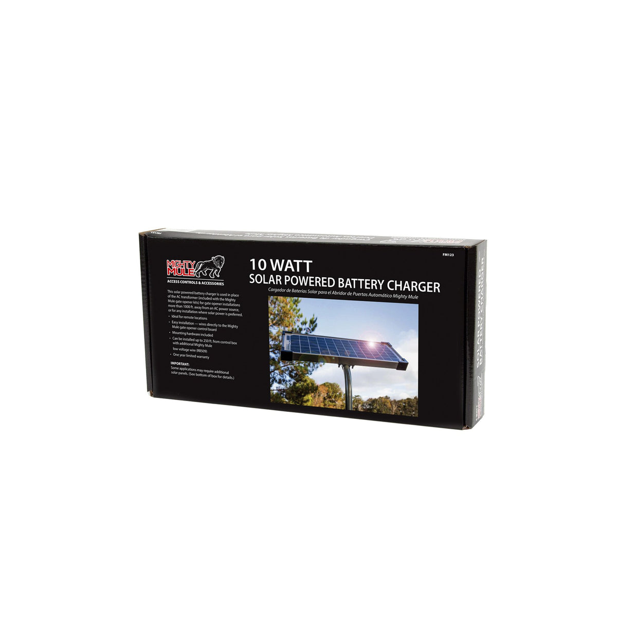 Mighty Mule 10W solar panel kit installation guide supports easy DIY setup.