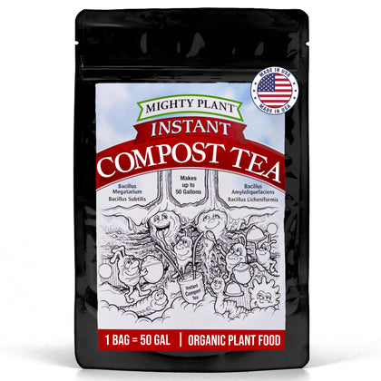 Mighty Plant Organic Instant Compost Tea bottle pour for easy application