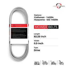 MightyRugged aramid-cord belt shows durability and heat resistance for longer mower life.