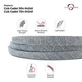 MightyRugged belt resists heat, oil, and abrasion to extend belt life.