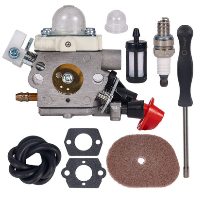 Mikatesi C1M-S267A carb kit front view for Stihl FS40 showing setup and fitment possibility