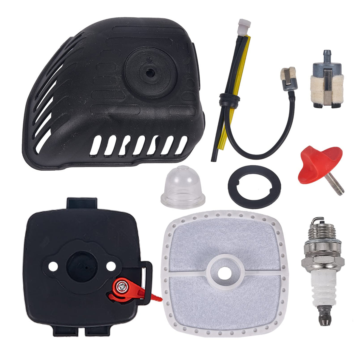 Mikatesi SRM225 air filter cover close-up for durable replacement