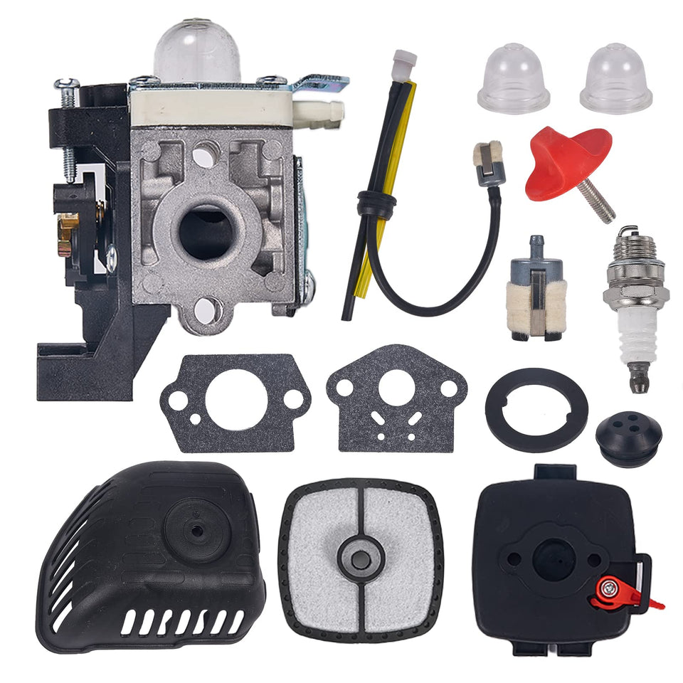 Mikatesi SRM225 carburetor kit with air-filter assembly for Echo trimmers, supports reliable startup.