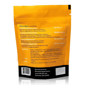 Close-up of Mikro-Myco fine powder showing easy water solubility.