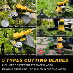 MILBIS five-blade set ideal for dense grass and edging