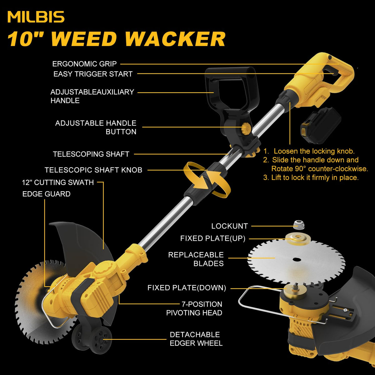MILBIS lightweight at 4.4 lbs enables easy one-handed use
