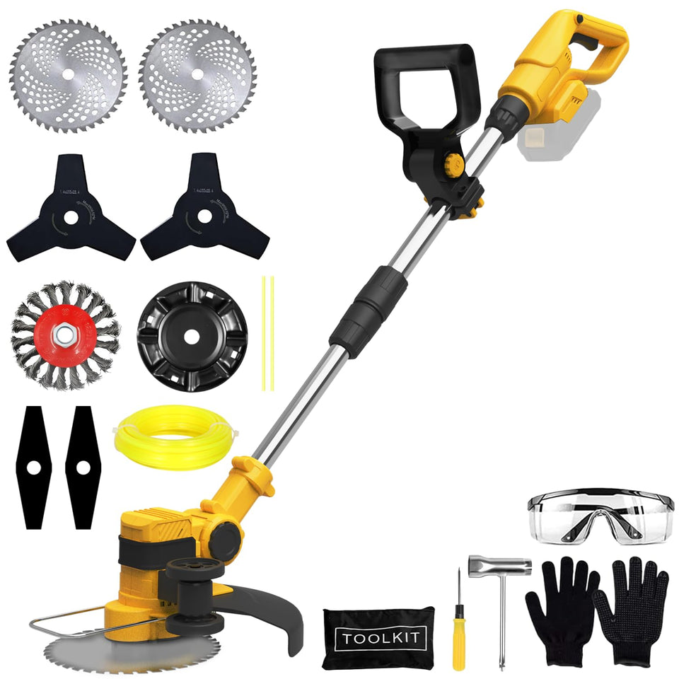MILBIS weed wacker tool-only with DeWalt battery for convenient power reuse
