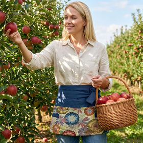 MILCIL Garden Apron strong fabric hangers keep tools within reach.