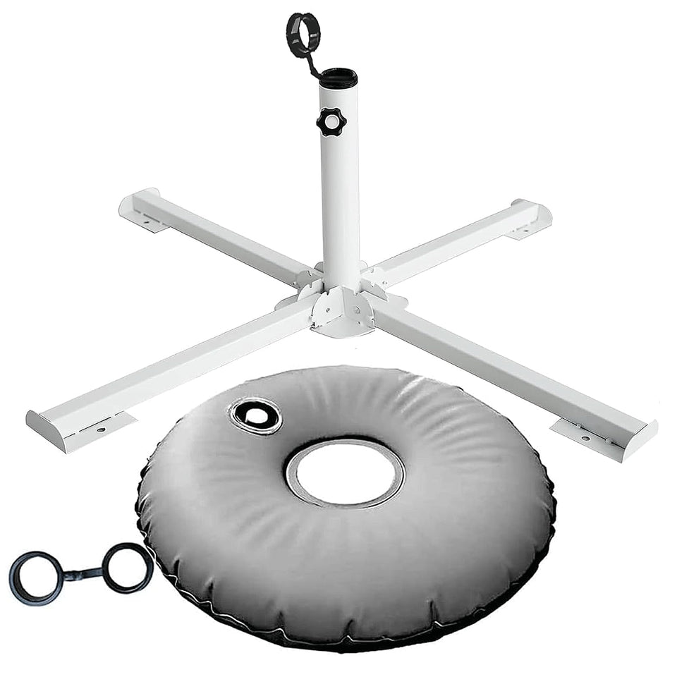 MILIMOLI foldable umbrella stand assembly demonstrates quick setup for outdoor shade.