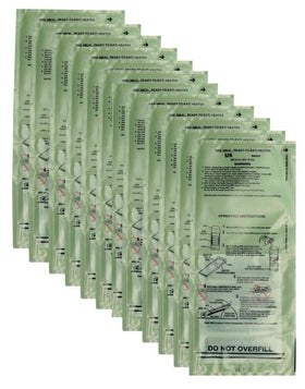 Military Surplus FRH heaters shown in a 12-pack front view, ready to heat MRE meals safely.