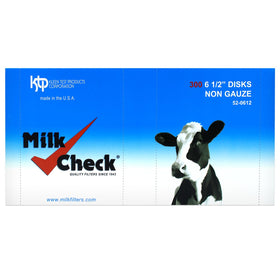 Milk Check gravity filtration disk enhances clarity during dairy processing.