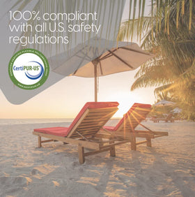 Milliard 73x21 universal-fit cushion fits a wide range of lounge chairs.