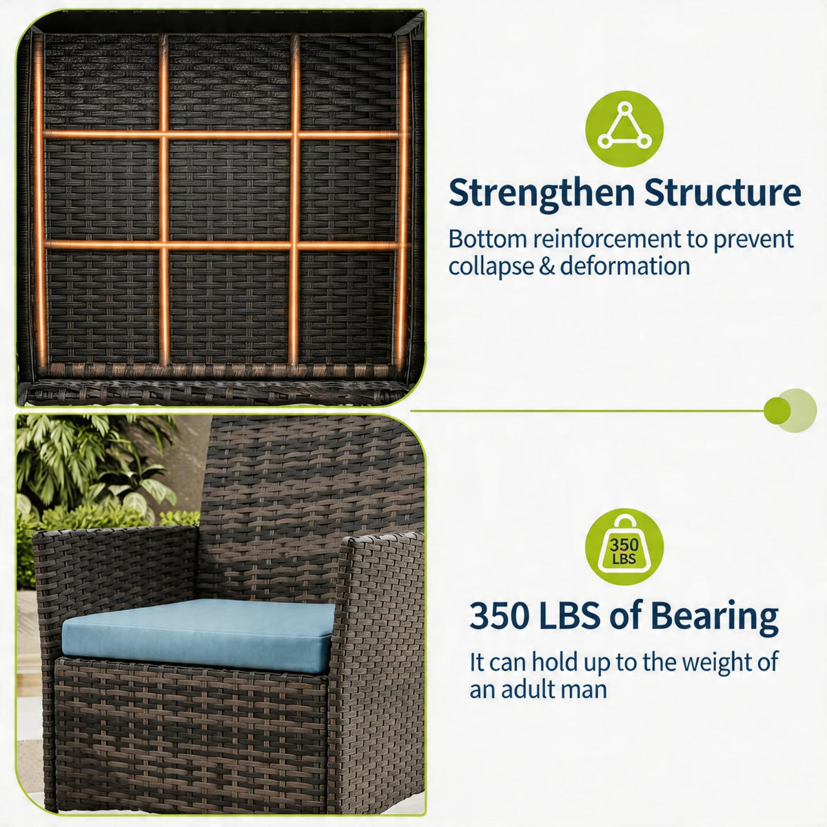 MilleLoom all-weather durability protects against sun, rain, and temperature changes.