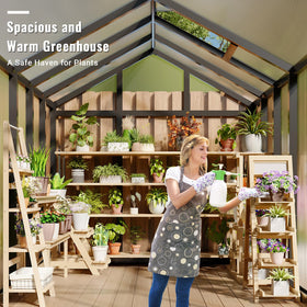 MilleLoom backyard-garden-greenhouse suits herbs, vegetables, and flowers.
