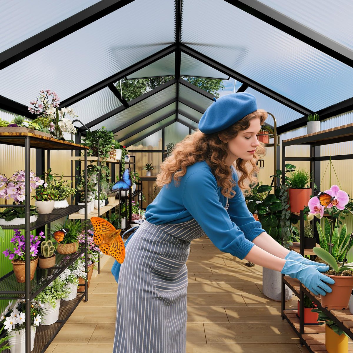 MilleLoom black-modern-greenhouse adds style to outdoor spaces while supporting growth.