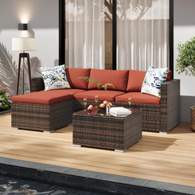 MilleLoom convertible ottoman becomes chaise lounge for relaxation
