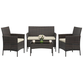 All-weather MilleLoom outdoor set suitable for backyard and patio layouts