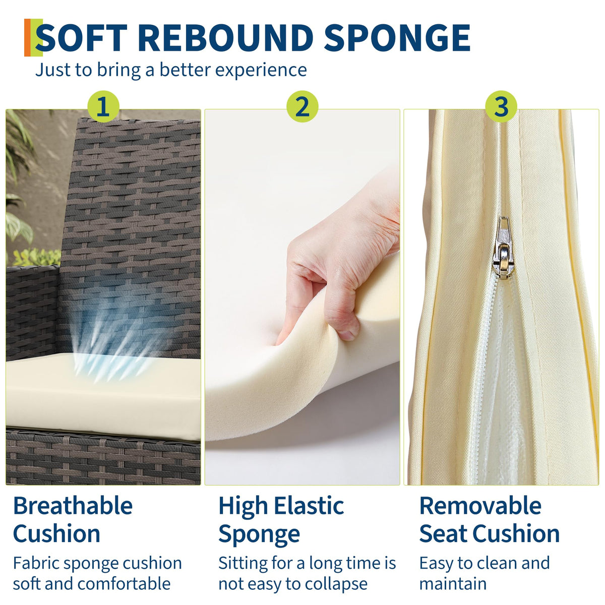 Beige cushions by MilleLoom combine comfort with machine-washable covers