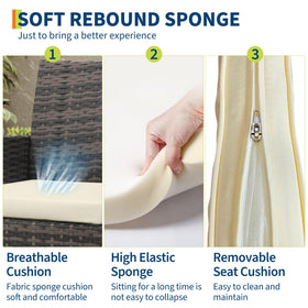 Beige cushions by MilleLoom combine comfort with machine-washable covers