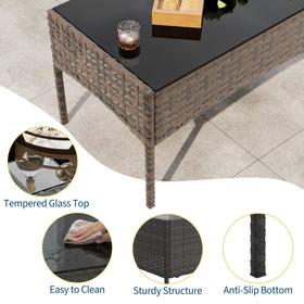 UV-resistant wicker and anti-rust frame withstand sun and rain