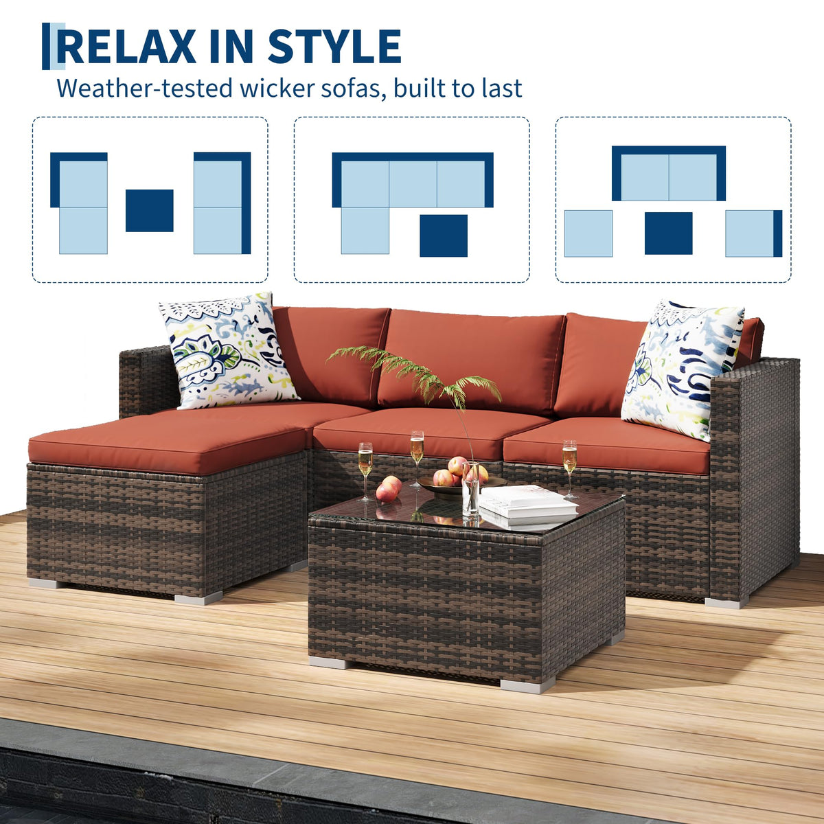 MilleLoom waterproof wicker and wipe-clean surfaces