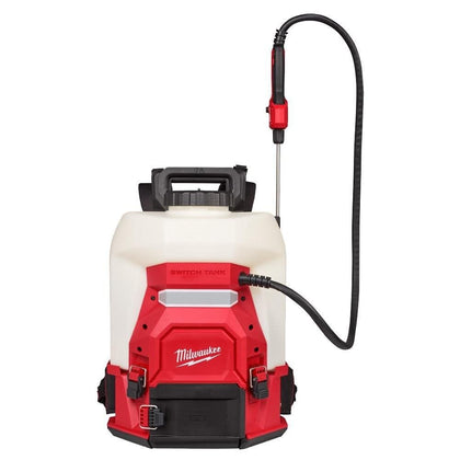 Milwaukee M18 backpack sprayer with SWITCH TANK system reduces cross-contamination during applications.
