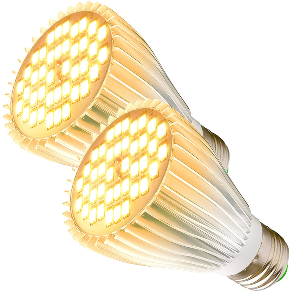 MILYN 2 Pack LED Grow Light Bulb set for compact indoor gardening.