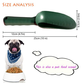 Mimeile shovel with centimeter markings helps set correct depths.