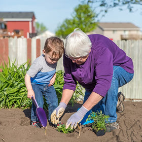 Mimeile multi-use shovel suitable for gardening, beach play, and pet feeding.